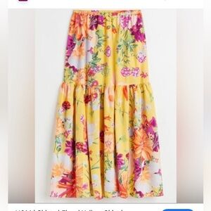 Floral Yellow Skirt
